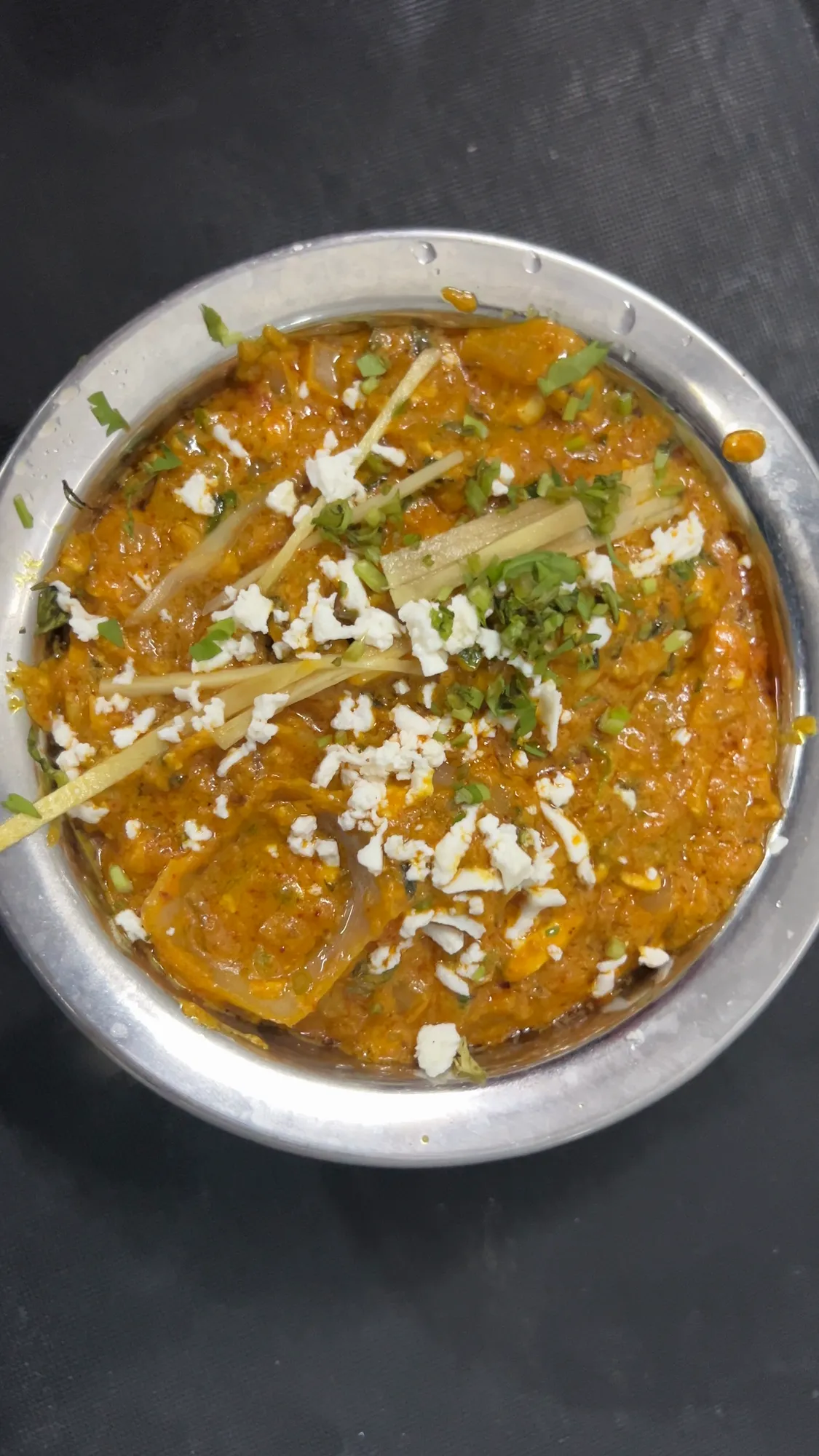Comforting dal served at Jay Mahal restaurant